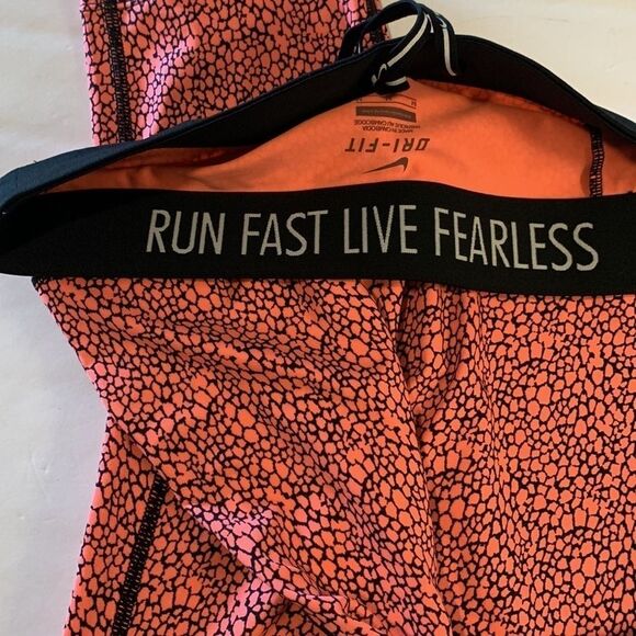 Nike Women's Dri-Fit AOP Relay Crop Running Tights size M Drawstring - Picture 7 of 11